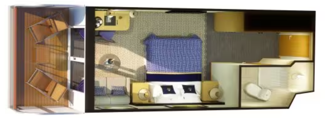 Balcony Cabin – Partially Obstructed View